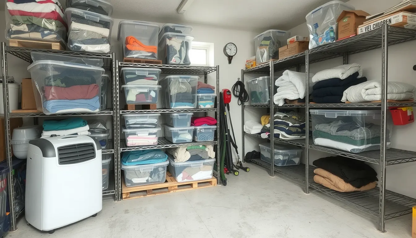 comment stocker des vetements dans un garage