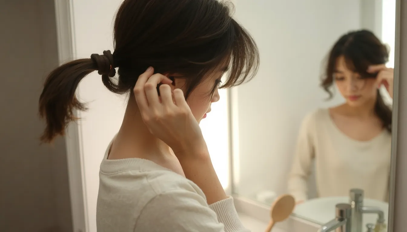 coiffure rapide pour cheveux long