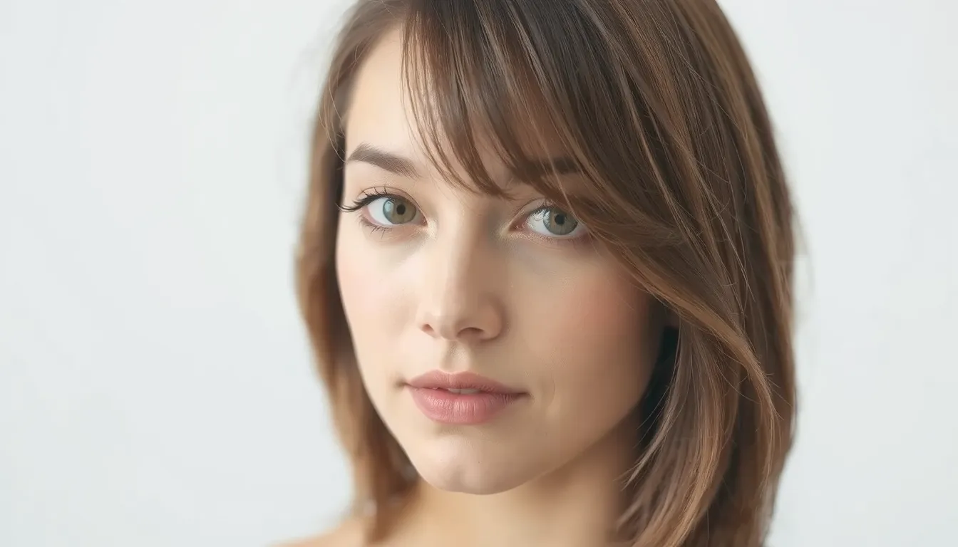 visage rond et frange